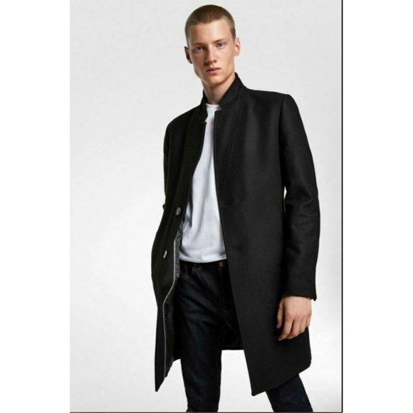 zara mens lapel coat